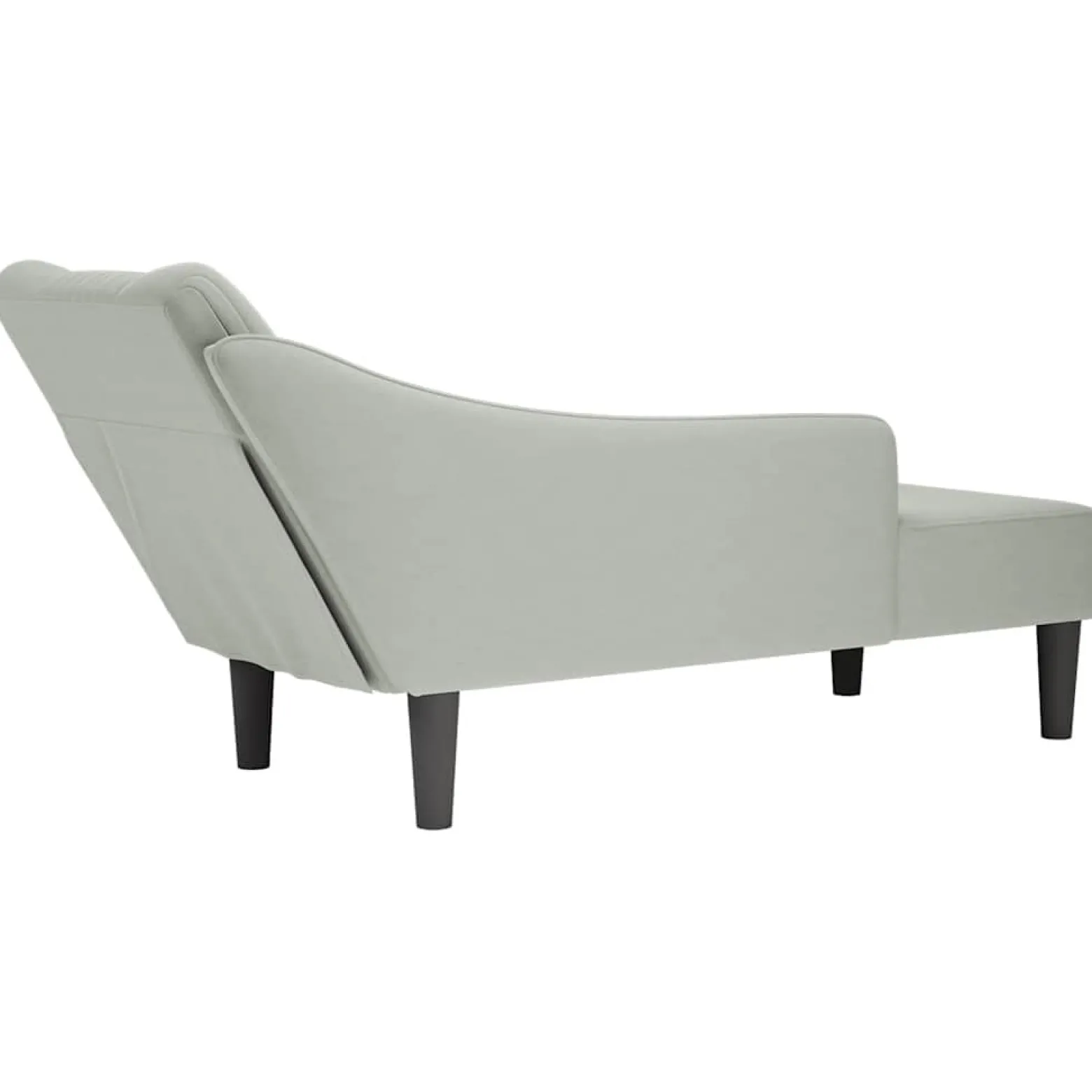 Szezlong Szary Tapicerowany Leżanka Sofa Fotel Łóżko Aksamit