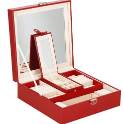 Szkatułka na biżuterię ekoskóra 25x25x8,5 cm organizer