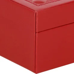 Szkatułka na biżuterię ekoskóra 25x25x8,5 cm organizer