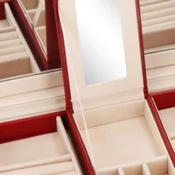Szkatułka na biżuterię ekoskóra 25x25x8,5 cm organizer