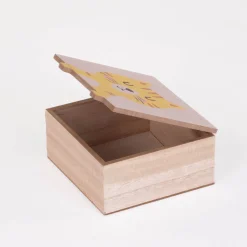 Szkatułka na dziecięce skarby Zwierzątka z łapkami, 15 x 15 x 7 cm
