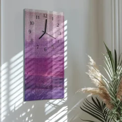 Szklany zegar 30x60 Płótno zegar ścienny
