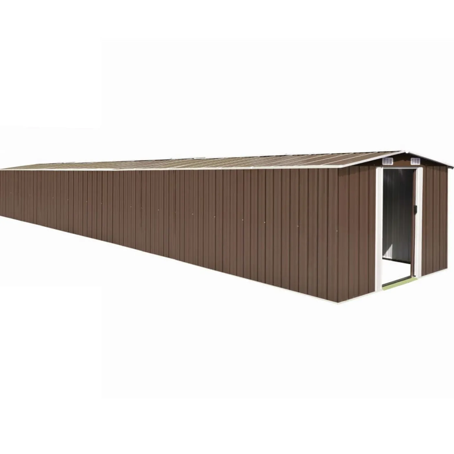 Szopa Brąz 257 x 990 x 181 cm Stal vidaXL