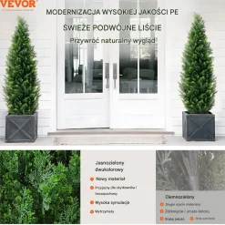 Sztuczna tuja 152cm 2szt UV na zewnątrz cedr donica dekoracja ogród balkon