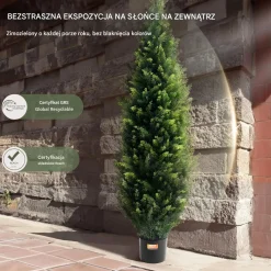 Sztuczna tuja 152cm 2szt UV na zewnątrz cedr donica dekoracja ogród balkon