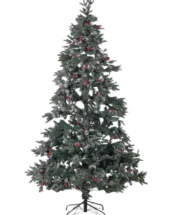 Sztuczna choinka 240 cm śnieg szyszki