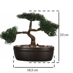 Sztuczne drzewko bonsai w czarnej donicy