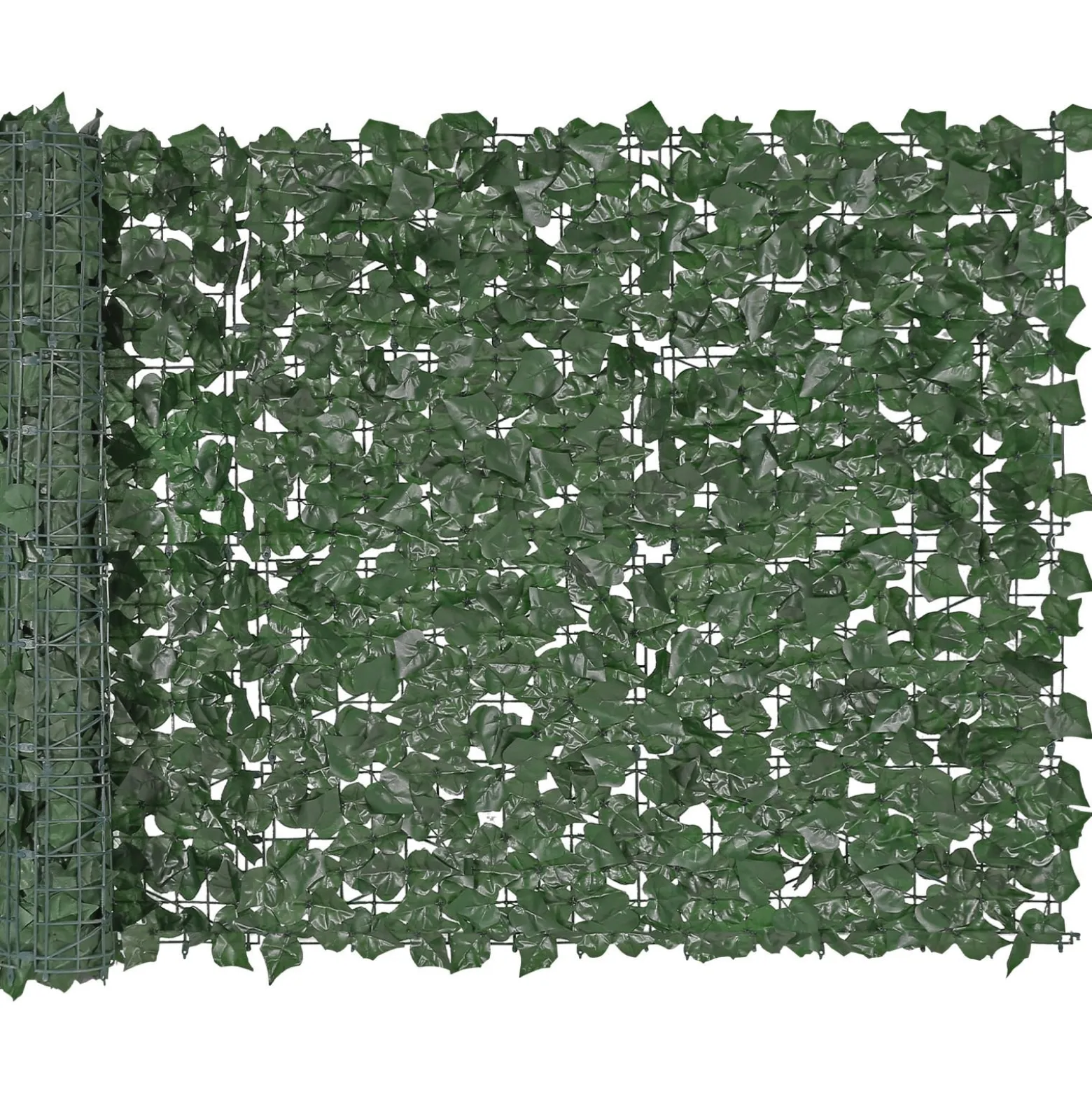 Sztuczny Żywopłot 990 x 2490 mm Mata Osłonowa z Liśćmi Bluszczu