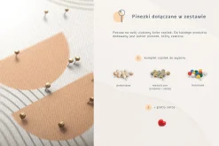 Tablica korkowa dekoracyjna nadruk liście + pinezki