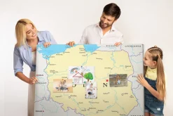 Tablica korkowa 140x100 cm dekoracyjna + pinezki Polska