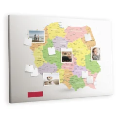 Tablica korkowa 140x100 cm do pokoju dziecka + pinezki Mapa