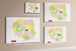 Tablica korkowa 140x100 cm do pokoju dziecka + pinezki Mapa