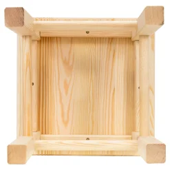 Taboret drewniany 43,5 cm stołek kuchenny, siedzisko z drewna