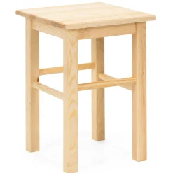 Taboret drewniany 43,5 cm stołek kuchenny, siedzisko z drewna