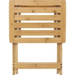 Taboret składany drewniany bambusowy 44 cm styl boho