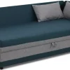 Tapczan łóżko jednoosobowe Hirek 80x180 Turkusowe/Szare