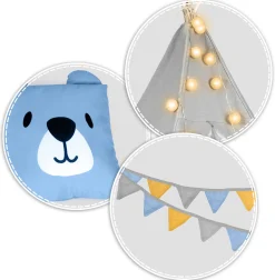 Tipi namiot dla dzieci teepee girlanda stabilizator Nukido