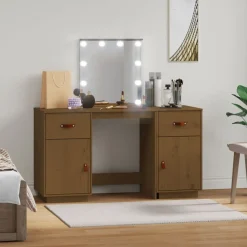 Toaletka Brąz Drewno sosnowe vidaXL