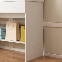 Toaletka kosmetyczna makijażu wizażu z lustrem led nowoczesna loft 110 cm
