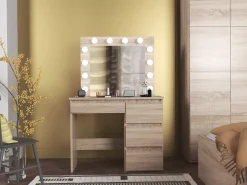 Toaletka kosmetyczna z oświetleniem BETA 12 LED do makijażu sonoma