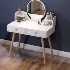Toaletka z lustrem biała duża loft 80 cm