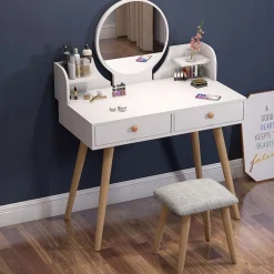 Toaletka z lustrem biała duża loft 80 cm