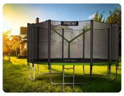 Trampolina ogrodowa z siatką zewnętrzną Neo-Sport 465cm 15ft