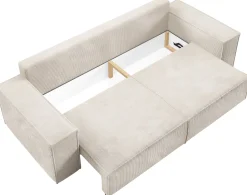 Trzyosobowa sofa z funkcją spania PEDRO sztruks
