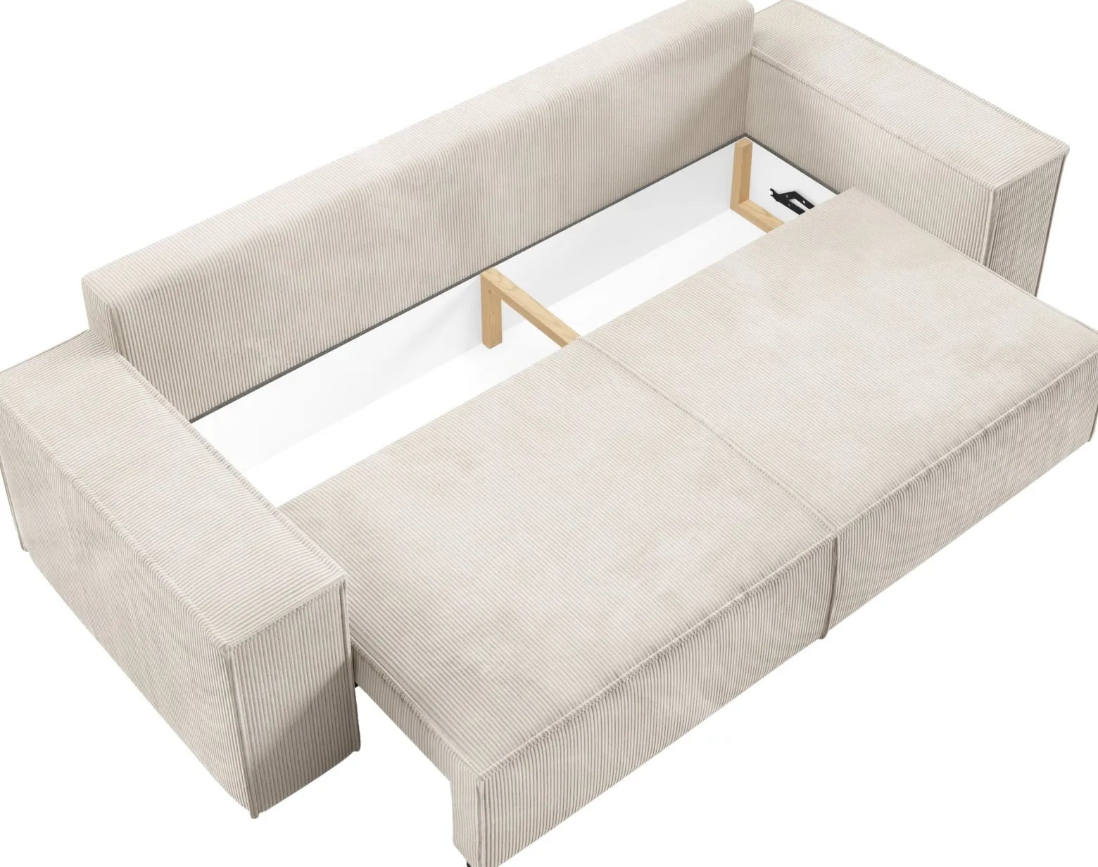 Trzyosobowa sofa z funkcją spania PEDRO sztruks