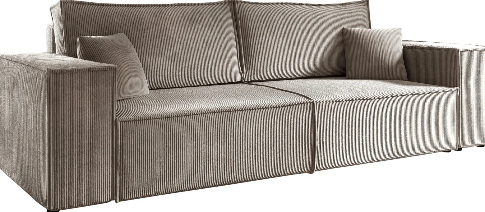 Trzyosobowa sofa z funkcją spania PEDRO sztruks