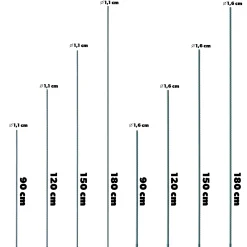 Tyczka Podpórka Roślin Stal Powlekana 150cm 10szt