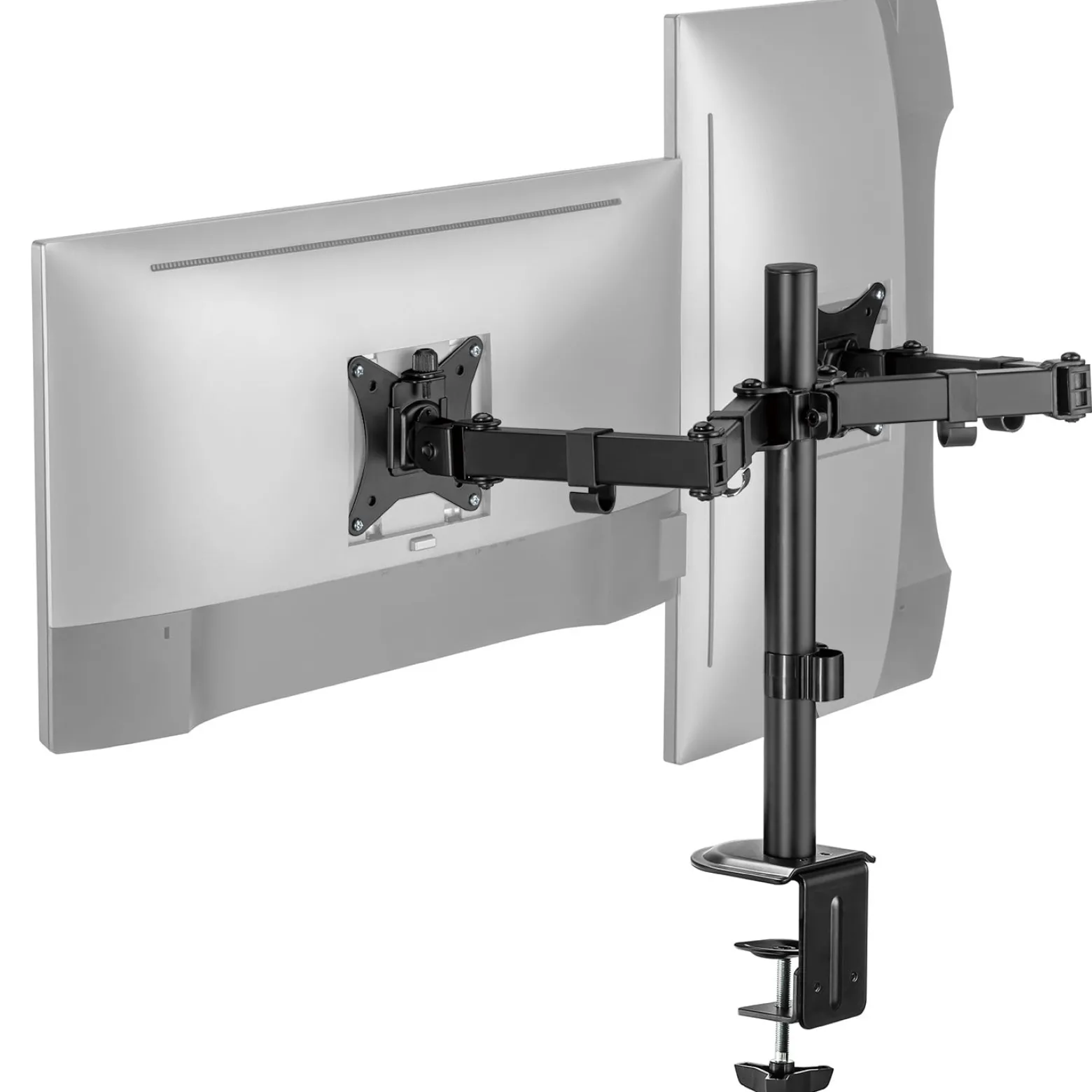 Uchwyt biurkowy na dwa monitory Spacetronik SPA-120