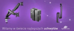 Uchwyt biurkowy na dwa monitory Spacetronik SPA-120