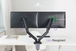 Uchwyt gazowy na dwa monitory VESA Spacetronik SPA-G120