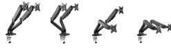 Uchwyt gazowy na dwa monitory VESA Spacetronik SPA-G120