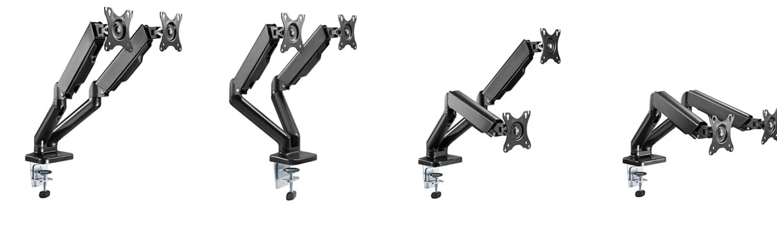 Uchwyt gazowy na dwa monitory VESA Spacetronik SPA-G120