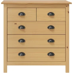 VidaXL Komoda Hill, 79x40x80 cm, lite drewno sosnowe