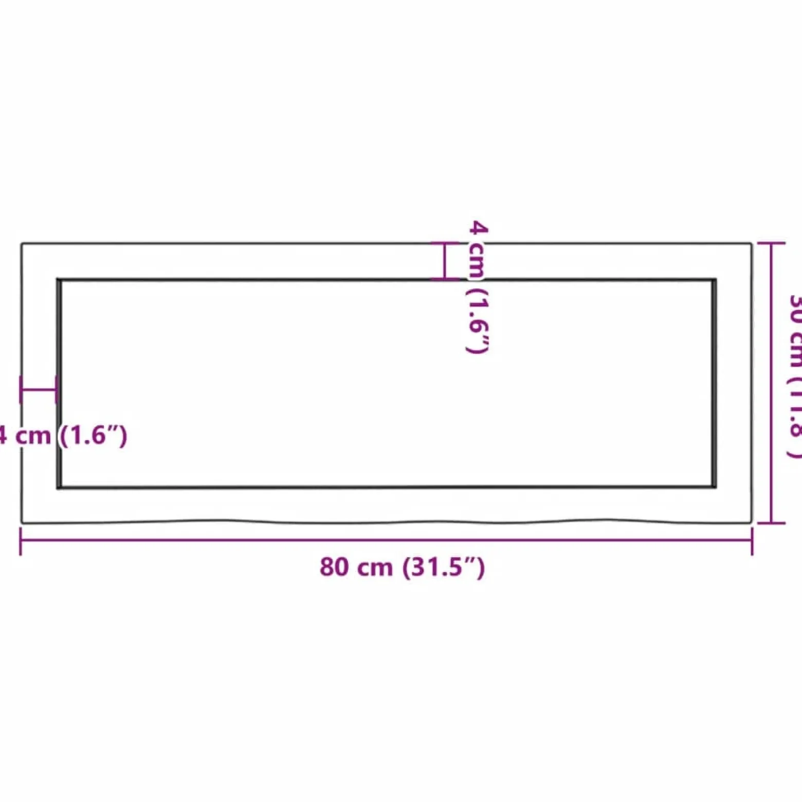 VidaXL Półka 80x30x(2-6) cm surowe