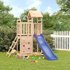 VidaXL ogrodowy plac zabaw Brąz Drewno
