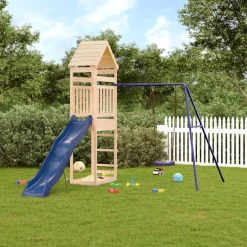 VidaXL ogrodowy plac zabaw Brąz Drewno sosnowe