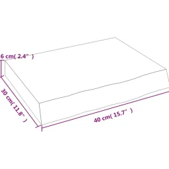 VidaXL Półka ciemnobrązowa 40x30x(2-6) cm wykończone