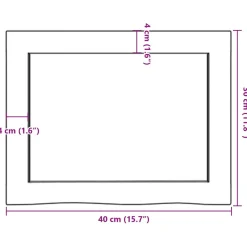 VidaXL Półka ciemnobrązowa 40x30x(2-6) cm wykończone