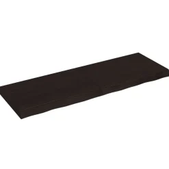 VidaXL Półka ciemnobrązowa 120x40x(2-6) cm wykończone
