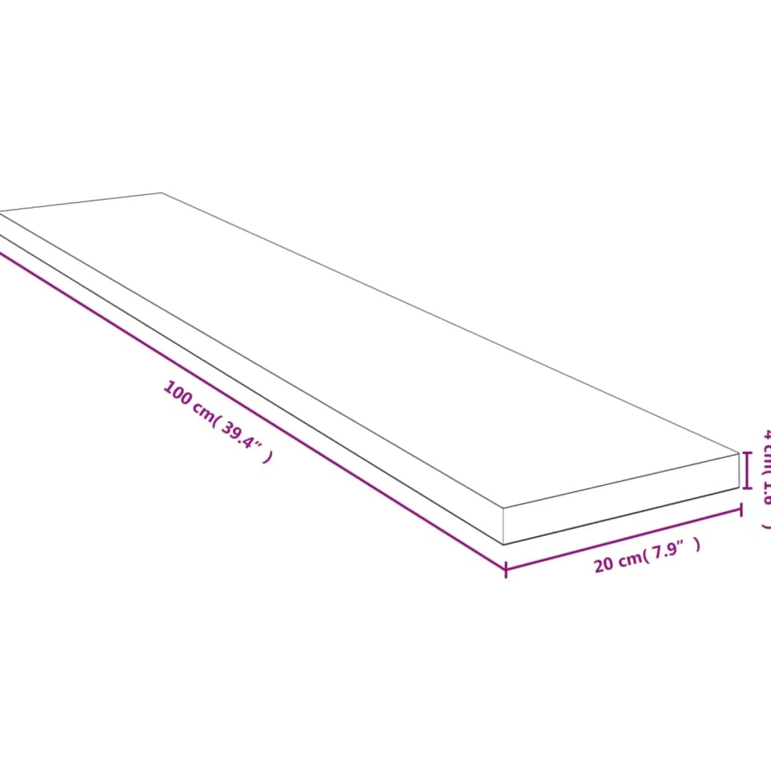 VidaXL Półka ścienna 100x20x4 cm bambusowa