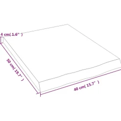 VidaXL Półka 40x50x(2-4) cm surowe