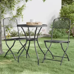 VidaXL Składane krzesło ogrodowe Antracyt Metal