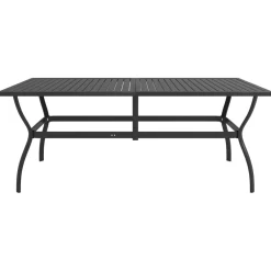 VidaXL Stół ogrodowy Antracyt 190 x 80 x 72 cm Stal