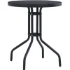 VidaXL Stół ogrodowy czarny 60 cm Metal
