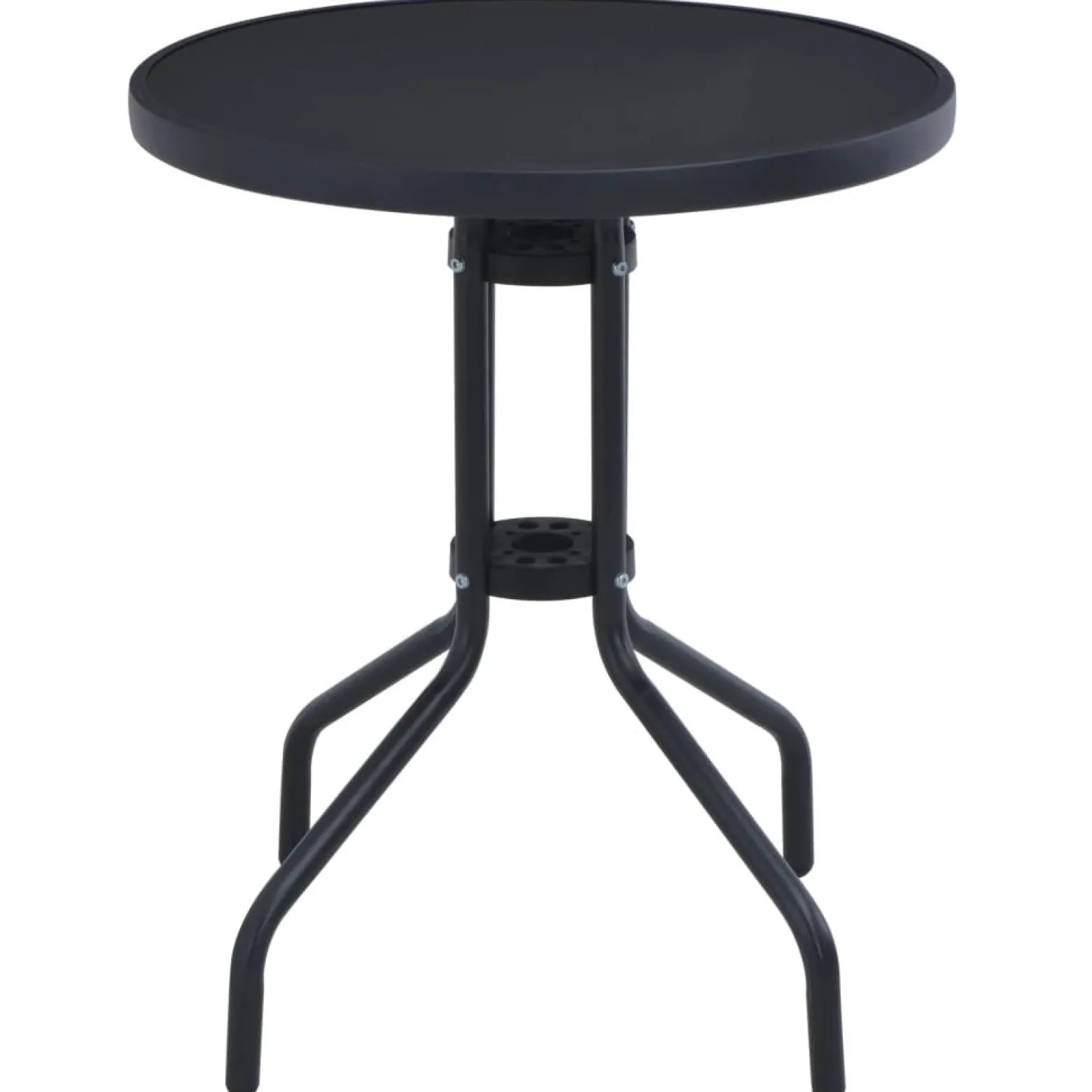 VidaXL Stół ogrodowy czarny 60 cm Metal