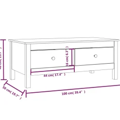 VidaXL Stolik kawowy 100x50x40 cm